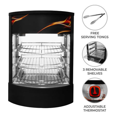 Commercial Food Warmer Glass Pizza Display