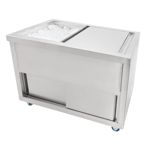 Mobile Cocktail Bar Station & Ice Cart – 1000mm