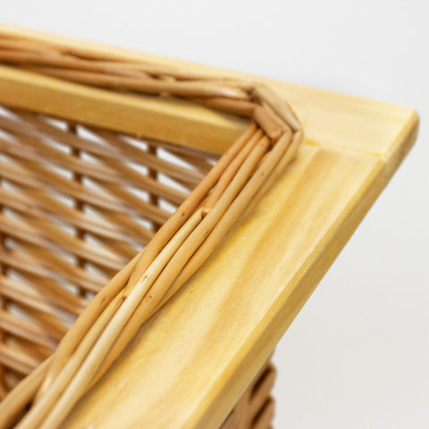 3 x Pull Out Wicker Kitchen Baskets 400mm