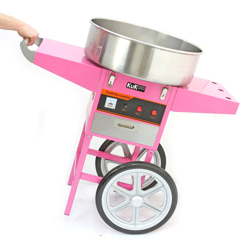 KuKoo 8oz Popcorn Machine & Candy Floss Machine with Carts